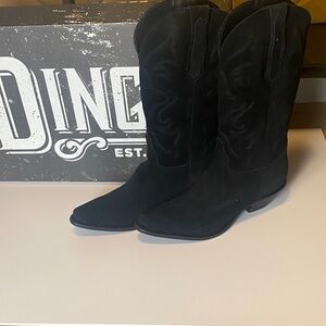 Dingo Black Suede Cowboy Boots #Outwest size 10
